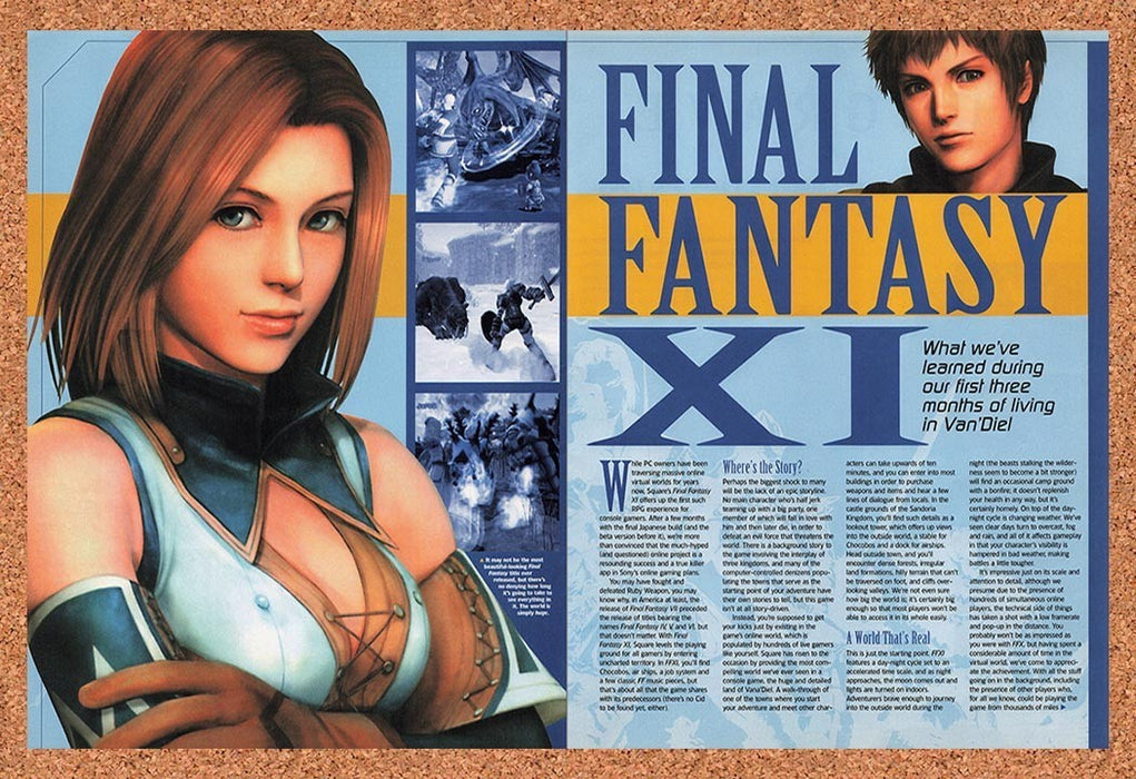 2002 Final Fantasy XI Online Vanilla PC Original Advertisement vr1 - for just $23.99! 