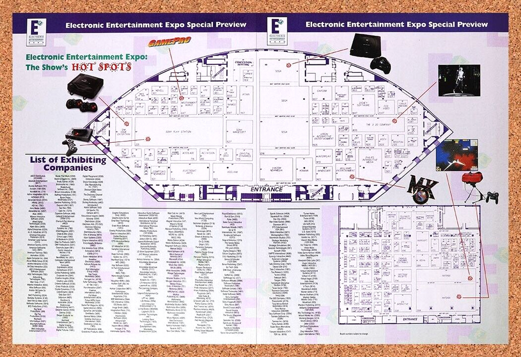 1996 E3 Expo Exhibit Map Original Ad v6 - for just $21.49! 