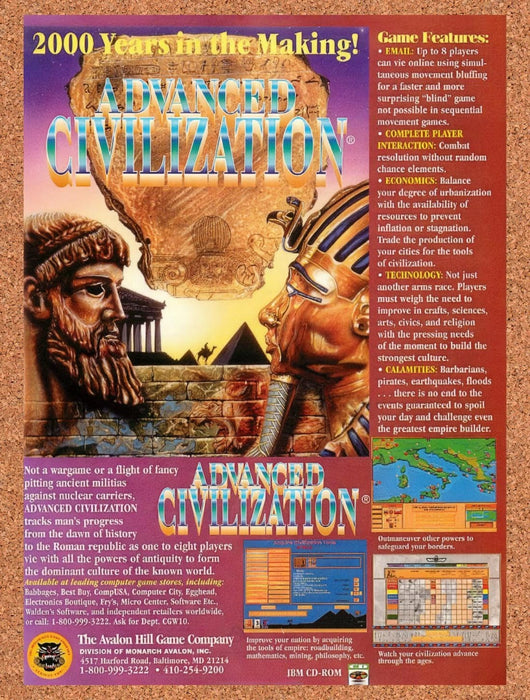 1995 Advanced Civilization PC Original Advertisement v1 - for just $19.49! 
