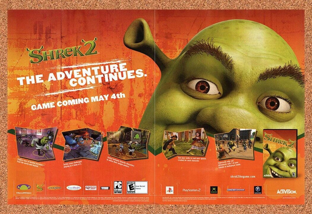 2004 Original Shrek 2 PS2 Ad - for just $21.49! 