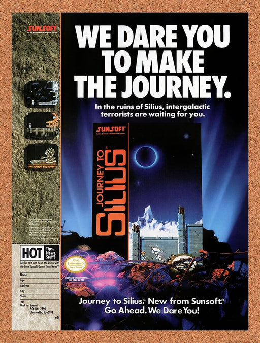 1990 Journey To Silius NES Original Ad v1 - for just $17.99! 