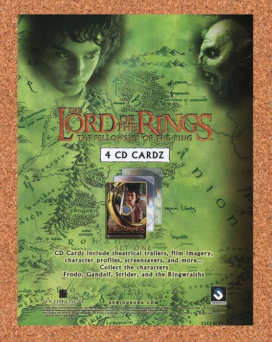 2004 Lord Of The Rings Fellowship Original Theatrical CD Card Ad - for just $17.99! 
