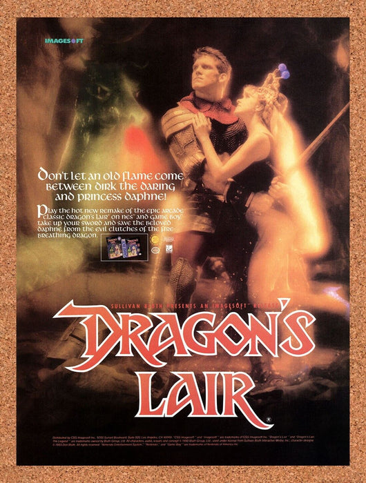 1991 Dragon's Lair Game Boy Original Ad v1 - for just $17.99! 