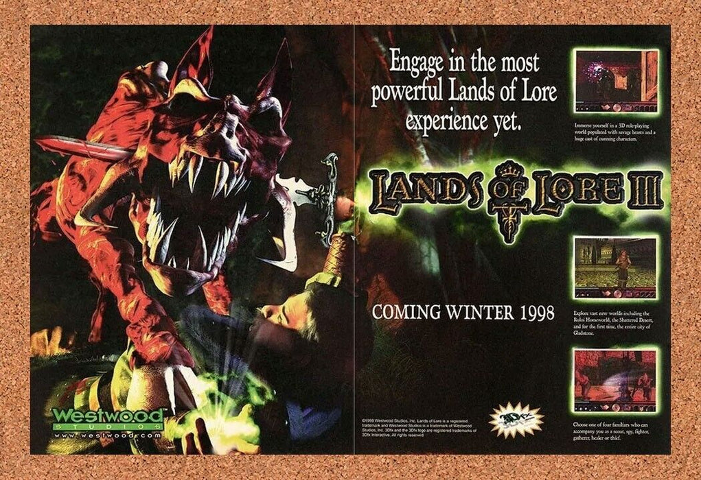 2000 Lands Of Lore III PC Original Ad v1 - for just $21.49! 