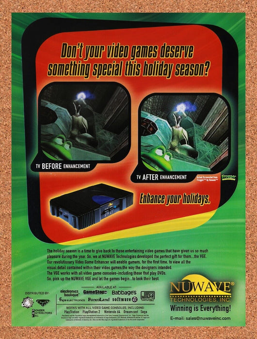 2001 Frogger Nuwave Original Ad v3 - for just $15.29! 