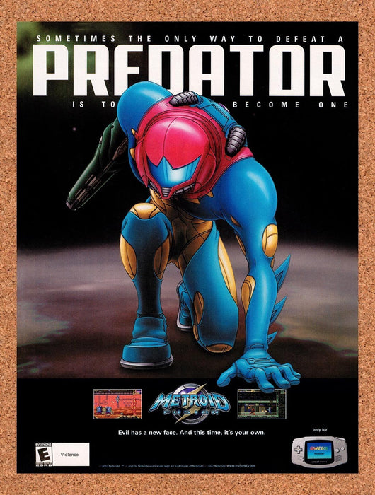 2001 Metroid Fusion GBA Original Ad v1 - for just $16.57! 