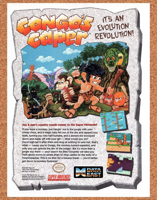 1993 Congos Caper SNES Original Ad v1 - for just $17.99! 