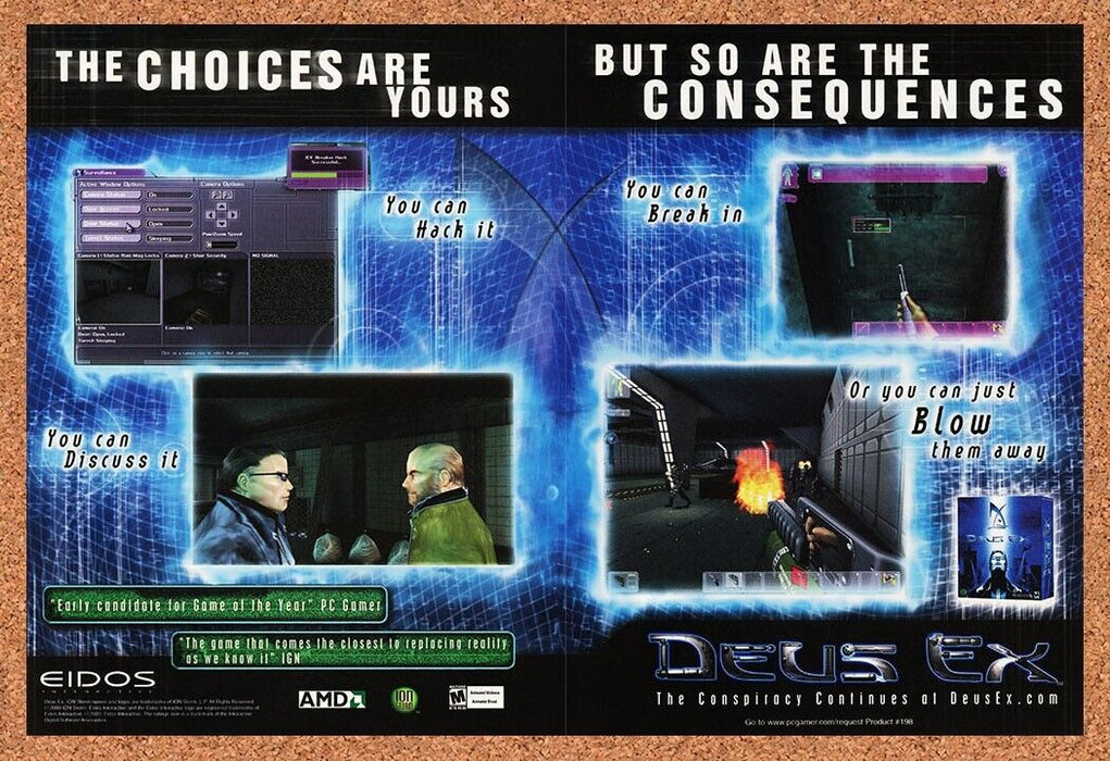 2002 Deus Ex PC Original AMD Ad v1 - for just $21.49! 