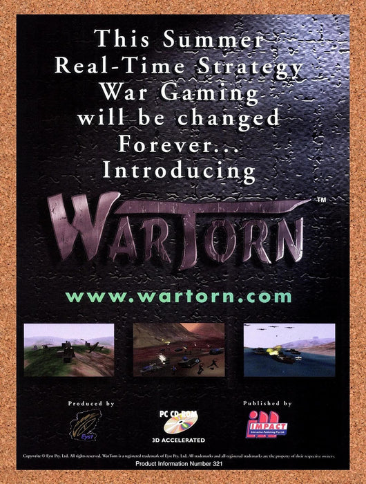 1998 WarTorn PC Original Ad v1 - for just $19.49! 