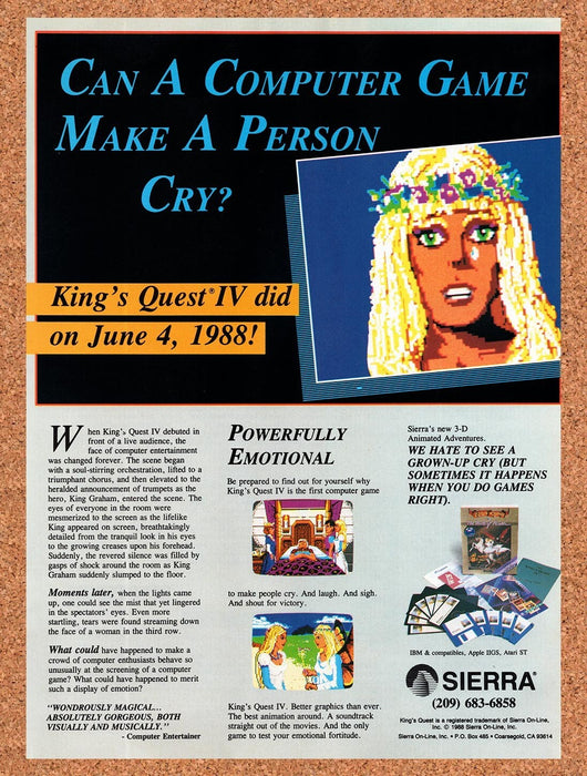 1988 King's Quest IV The Perils Of Rosella MS-DOS Original Ad v2 - for just $18.49! 