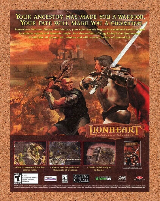 2005 Lionheart Legacy Of The Crusader PC Original Ad - for just $17.99! 