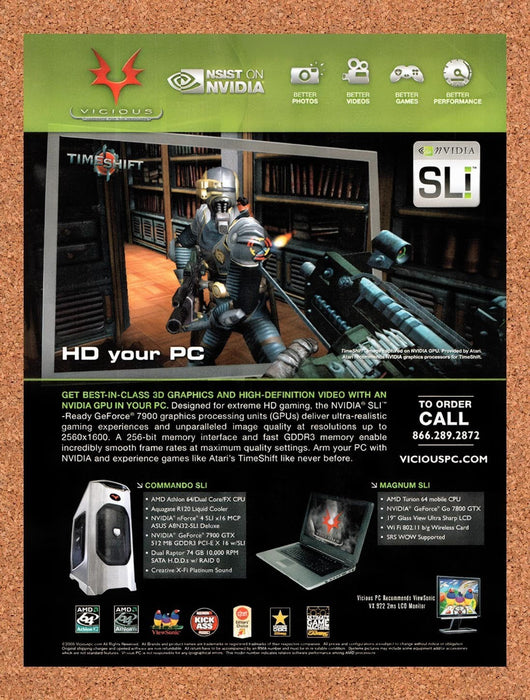2006 TimeShift Vicious Nvidia SLI Original Advertisement v3 - for just $19.49! 