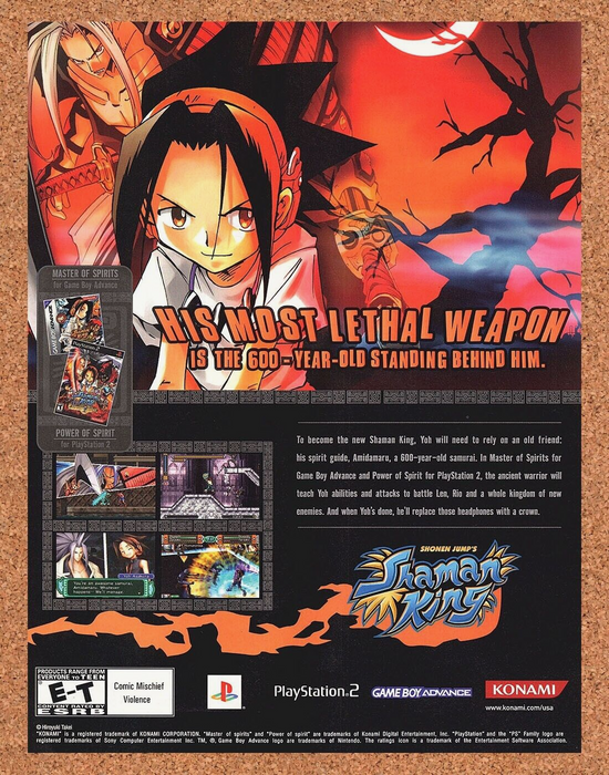 2004 Shaman King GBA Original Ad - for just $17.99! 