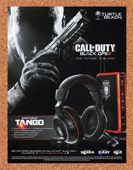 2014 Call Of Duty Black Ops II Xbox 360 Original Turtle Beach Ad - for just $21.49! 