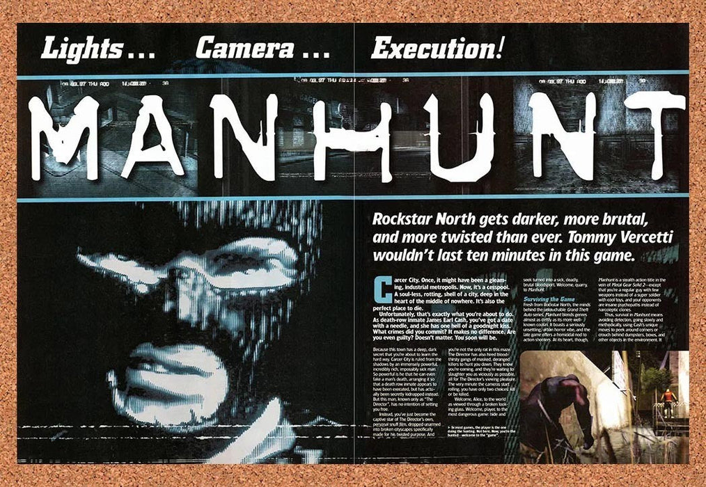 2003 Manhunt PS2 Original Advertisement vr1 - for just $23.99! 