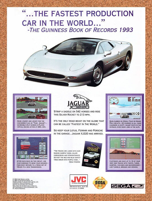 1993 Jaguar XJ220 Genesis Original Ad - for just $17.99! 