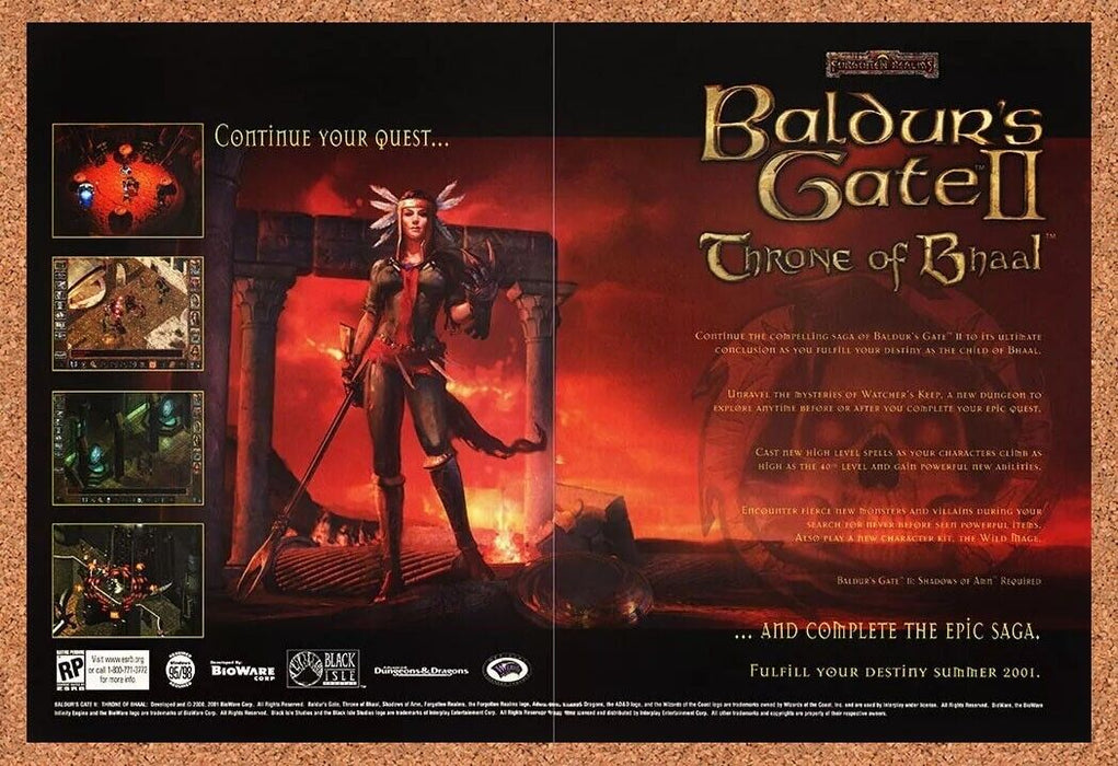 2003 Baldur's Gate II Bhaal PC Original Ad - for just $21.49! 