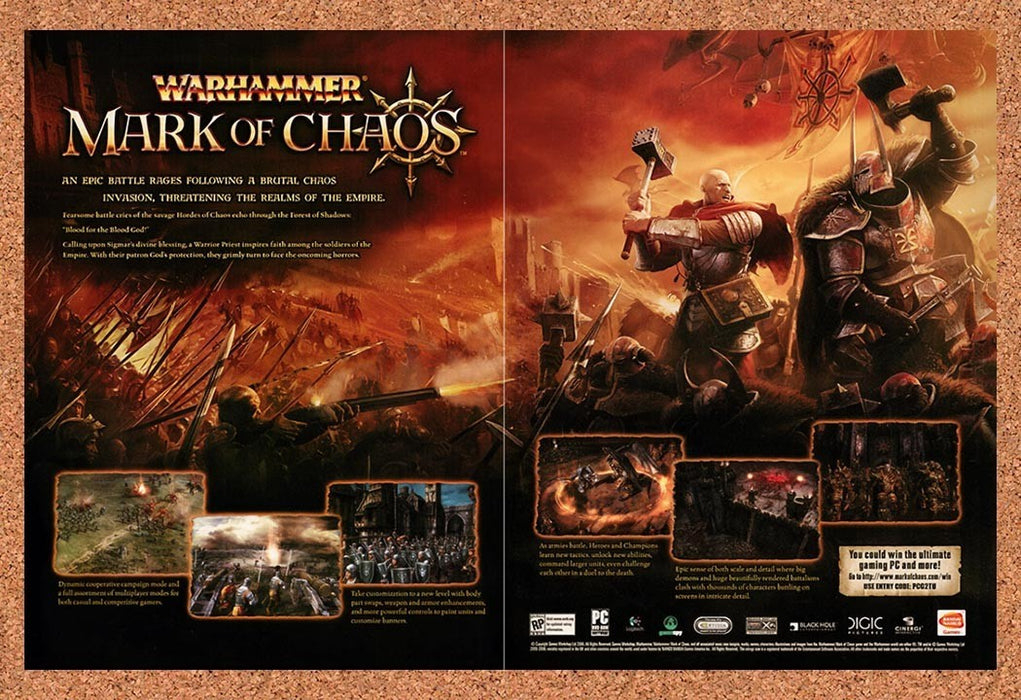 2006 Warhammer Mark Of Chaos PC Original Advertisement v2 - for just $23.99! 
