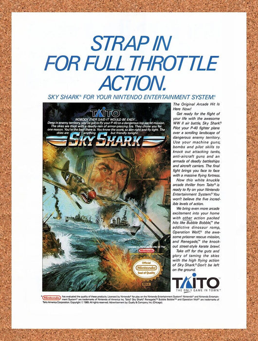 1990 Sky Shark NES Original Ad v2 - for just $17.99! 