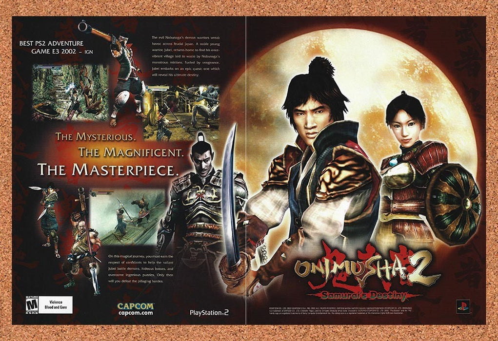 2002 Onimusha 2 Samurais Destiny PS2 Original Advertisement v2 - for just $23.99! 