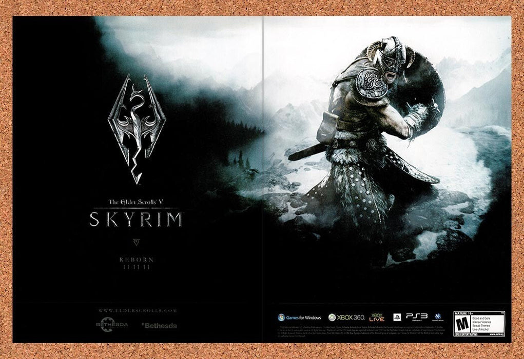 2011 Elder Scrolls V Skyrim Xbox 360 Original Ad v2 - for just $21.49! 