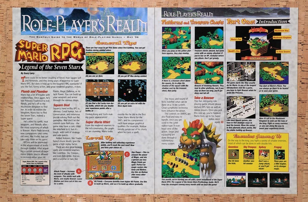 1996 Super Mario RPG General Tips Original Ad v6 - for just $21.49! 