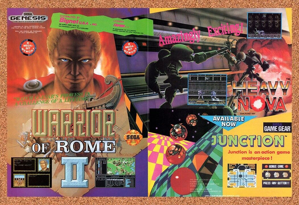 1992 Bignet USA Genesis Games Original Ad v1 - for just $21.49! 