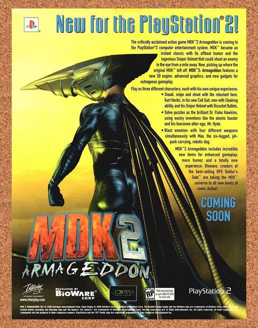 2003 MDK 2 Armageddon PS2 Original Ad v1 - for just $17.99! 