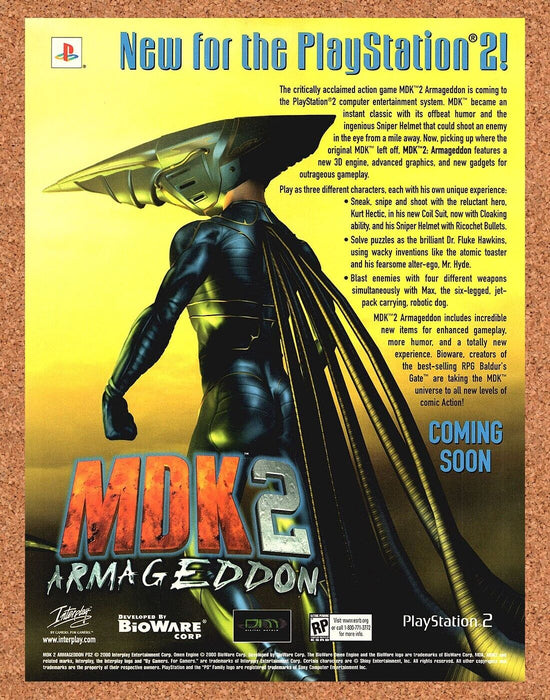2003 MDK 2 Armageddon PS2 Original Ad v1 - for just $17.99! 