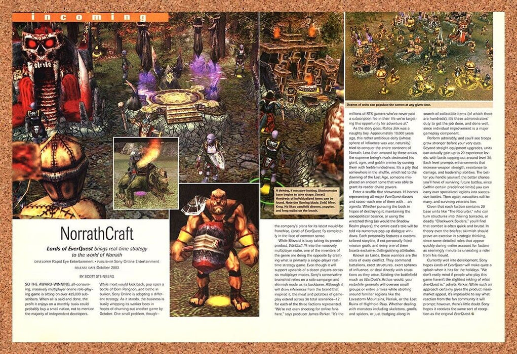 2003 Lords Of EverQuest PC Original Ad - for just $21.49! 