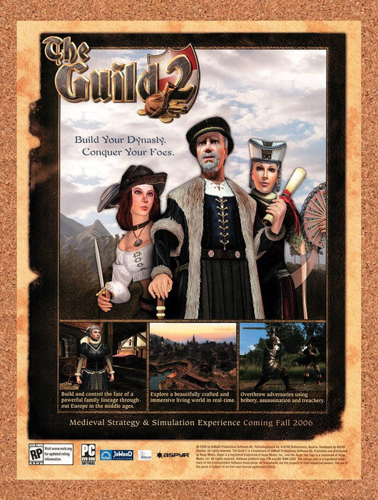 2006 The Guild 2 PC Original Advertisement v1 - for just $19.49! 
