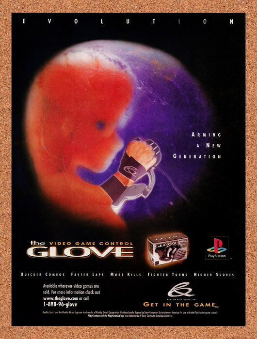 1998 Video Game Control Glove PS1 Original Ad v3 - for just $17.99! 