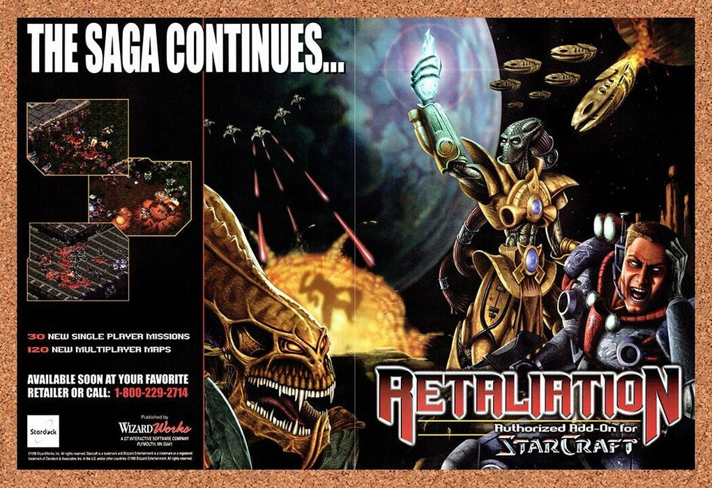 1998 StarCraft Retaliation PC Original Ad v1 - for just $23.49! 
