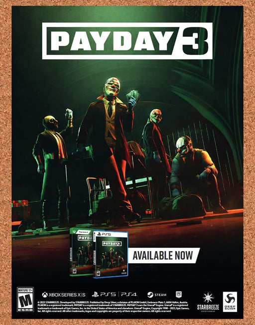 2023 Payday 3 PS5 Original Ad - for just $17.99! 