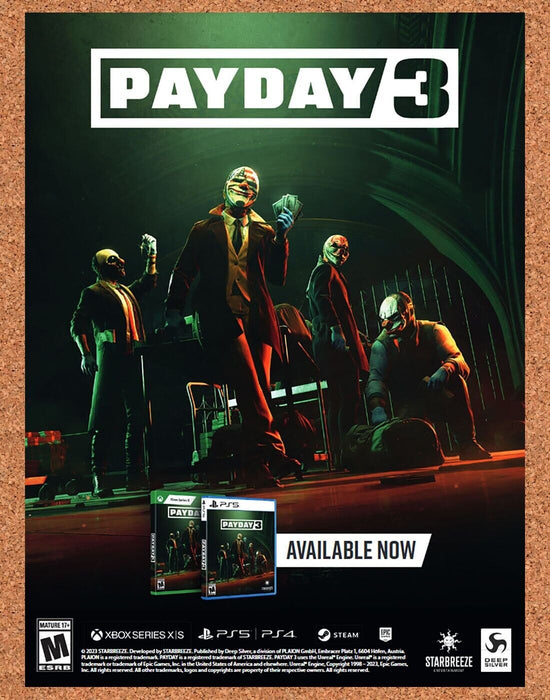 2023 Payday 3 PS5 Original Ad - for just $17.99! 