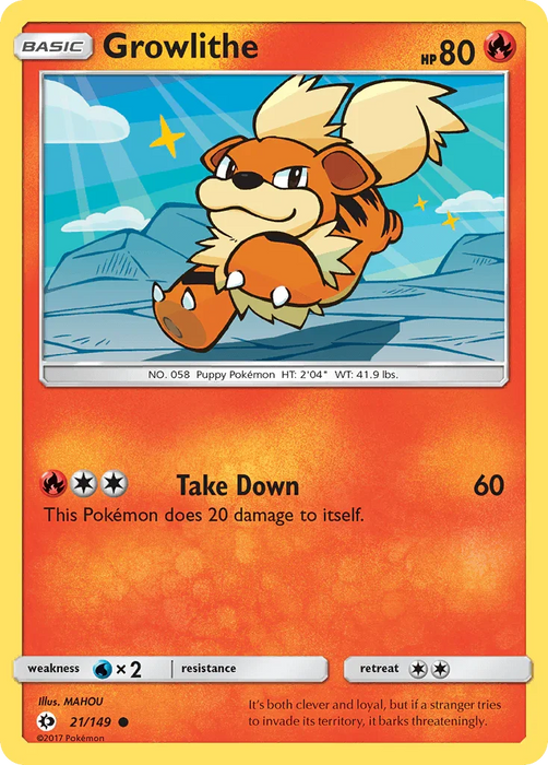 Growlithe (21/149) [Sun & Moon: Base Set] - for just $0.10! 