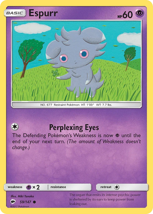 Espurr (59/147) [Sun & Moon: Burning Shadows] - for just $0.10! 
