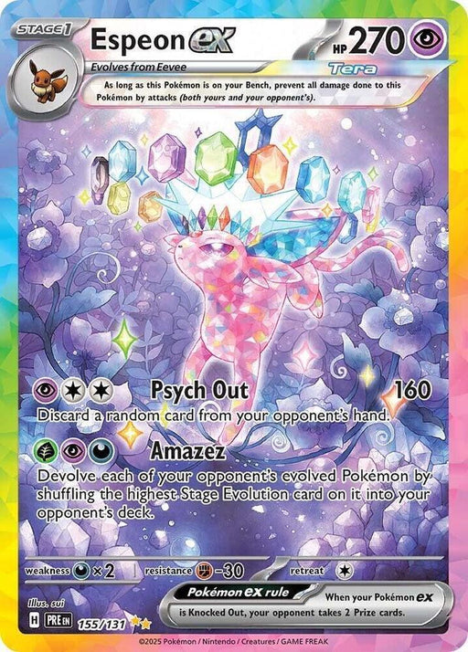 Espeon ex (155/131) [Scarlet & Violet: Prismatic Evolutions] - for just $123.75! 