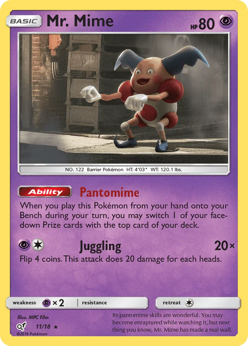 Mr. Mime (11/18) [Sun & Moon: Detective Pikachu] - for just $1.20! 