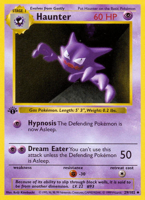Haunter (29/102) (Shadowless) [Base Set 1st Edition] - for just $20! 
