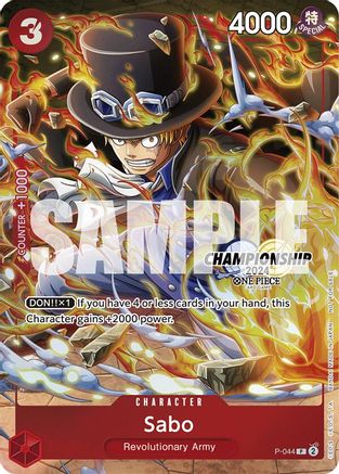 Sabo (CS 2024 Event Pack Finalist) (P-044) - One Piece Promotion Cards Foil - for just $56.63! 