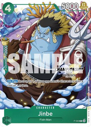 Jinbe (CS 2024 Event Pack Finalist) (P-063) - One Piece Promotion Cards Foil - for just $150! 