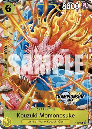 Kouzuki Momonosuke (CS 2024 Event Pack Finalist) (P-064) - One Piece Promotion Cards Foil - for just $175! 