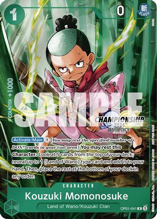 Kouzuki Momonosuke (CS 2024 Celebration Pack) (OP01-041) - One Piece Promotion Cards Foil - for just $7.20! 