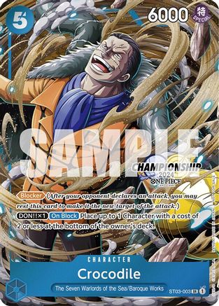 Crocodile (CS 2024 Celebration Pack) (ST03-003) - One Piece Promotion Cards Foil - for just $7.97! 