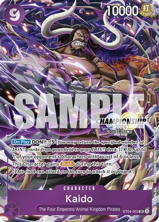 Kaido (CS 2024 Celebration Pack) (ST04-003) - One Piece Promotion Cards Foil - for just $9.40! 
