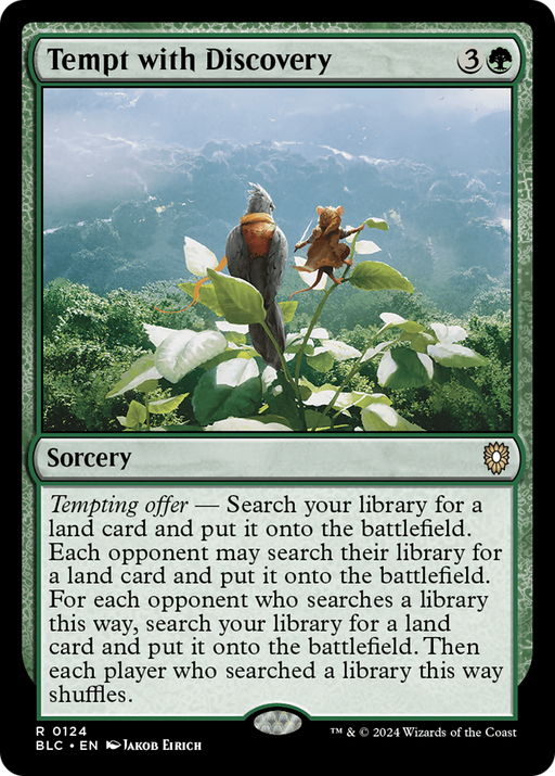 Tempt with Discovery (BLC-124) - Bloomburrow Commander - for just $0.43! 