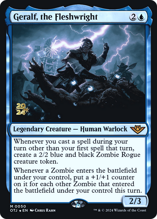 Geralf, the Fleshwright (PRE-050) - Outlaws of Thunder Junction Promos Foil - for just $1.26! 
