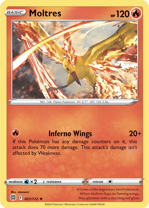 Moltres (021/172) (Theme Deck Exclusive) [Sword & Shield: Brilliant Stars] - for just $0.15! 