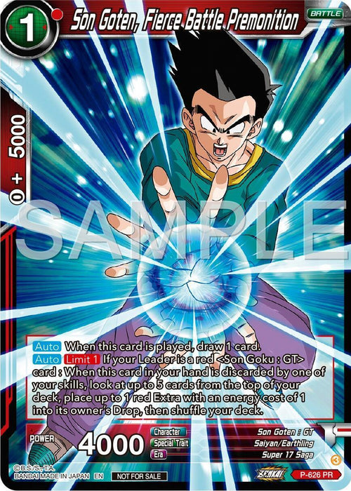 Son Goten, Fierce Battle Premonition (Zenkai Series Tournament Pack Vol.9) (P-626) [Promotion Cards] - for just $0.10! 